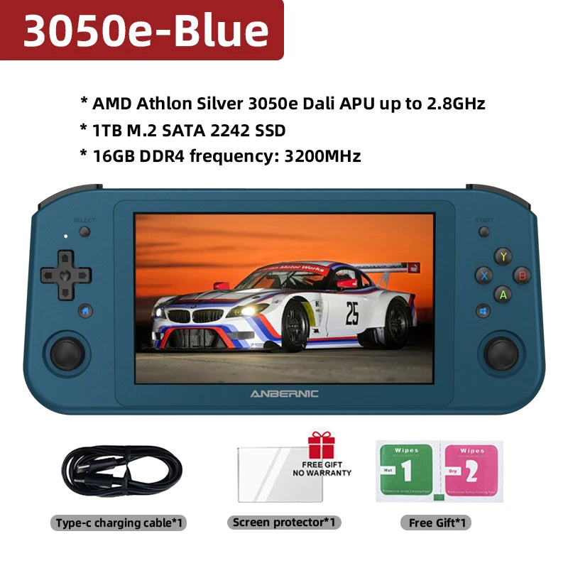ANBERNIC Win600 PC Games Handheld AMD 3020e/3050e 5.94 Inch IPS Screen Office Video Game Console Windows 10 WiFi5  Pocket Laptop