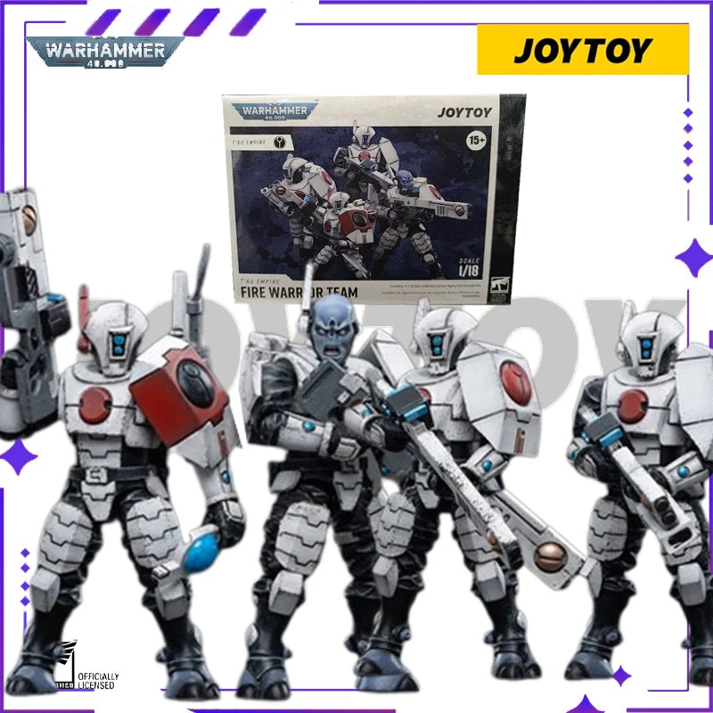 [In Stock] JOYTOY Original 40K1/18 Mobile Doll Warhammer 40000 Titanium Empire Fire Warrior Quartet Mobile Joint Model Toy Gift