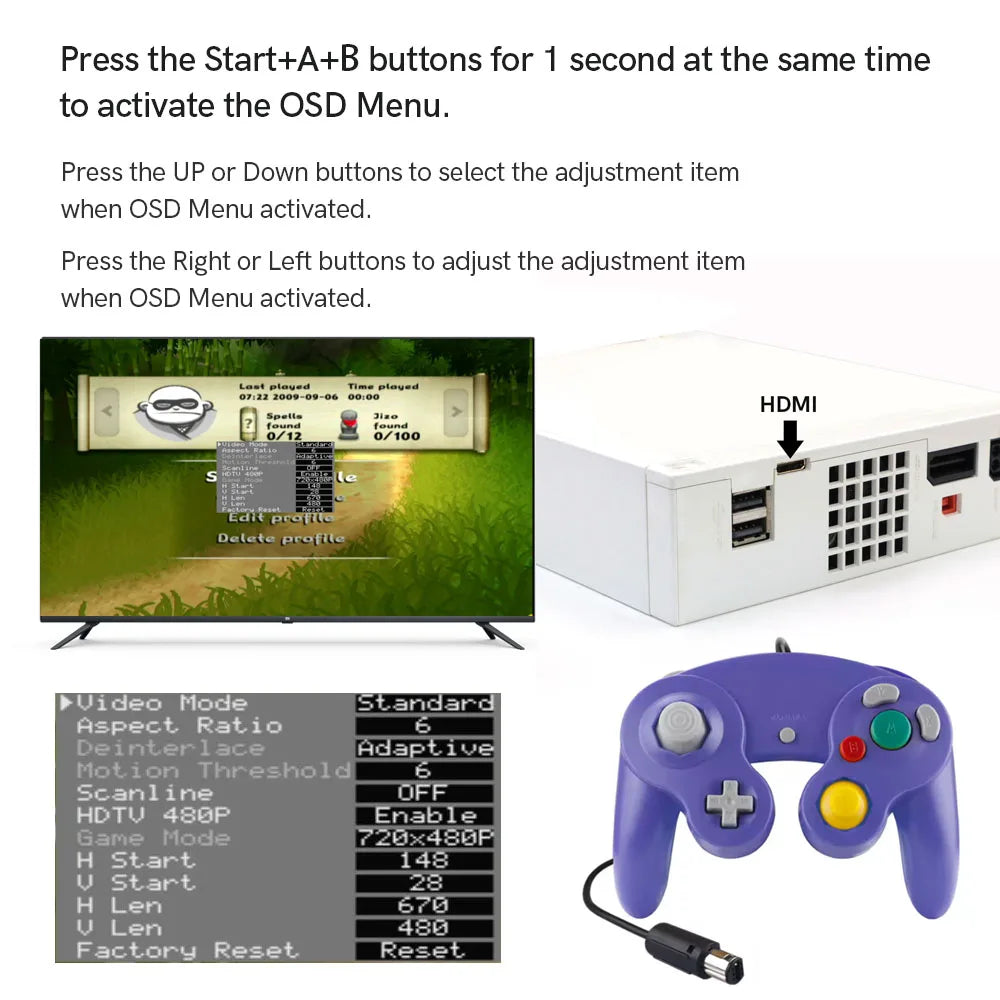 Hispeedido Internal Wii Digital HDMI MOD Kit Digital to Digital HDMI Mod Kit For Wii Console