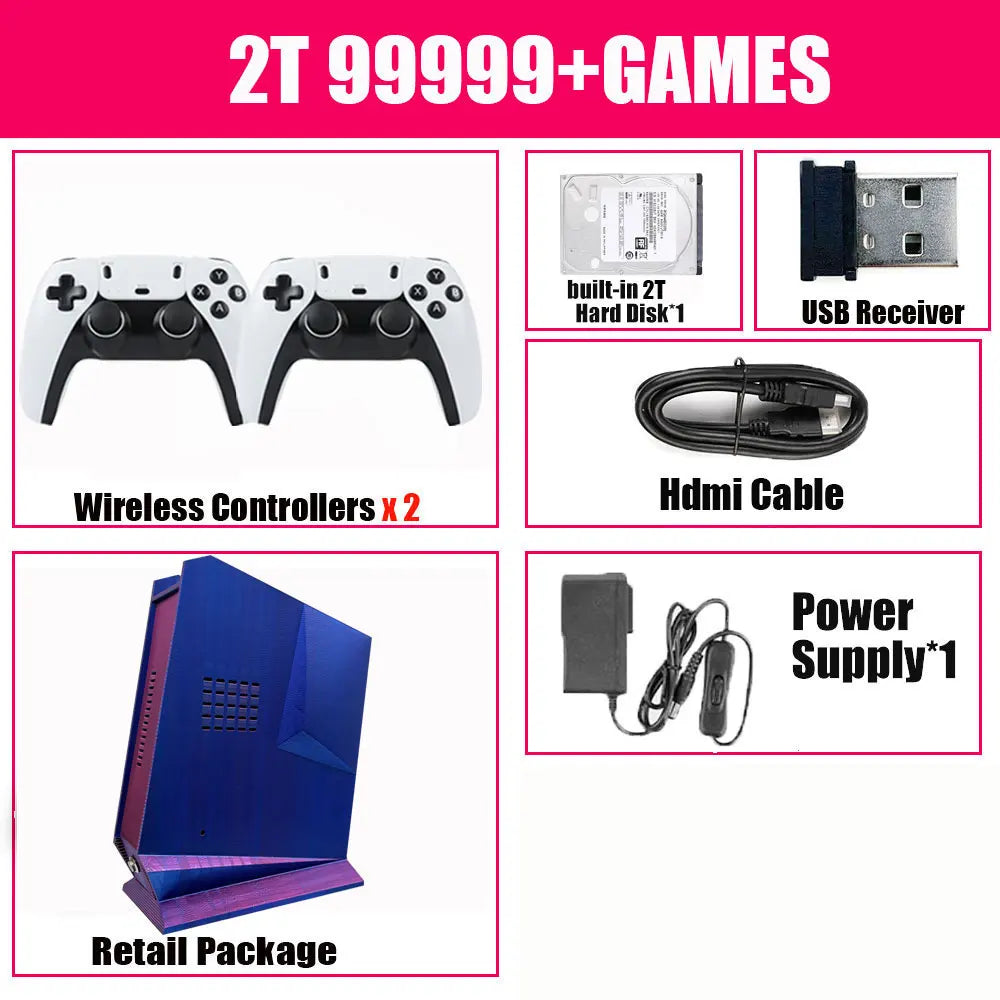 Support 3D Video Games Win11 And Batocera G3 Pro Retro Game Box 99999+GAME 2TB Game System For PS2 PS3 WIIU WII SS Saturn Intel