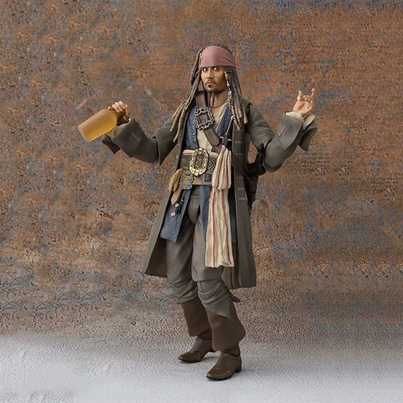 Bandai Original MODEL KIT SHF Jack·Sparrow  CAPTAIN Anime Action Figure Model Toys  Model Gifts for Boys and Girls Collectibles