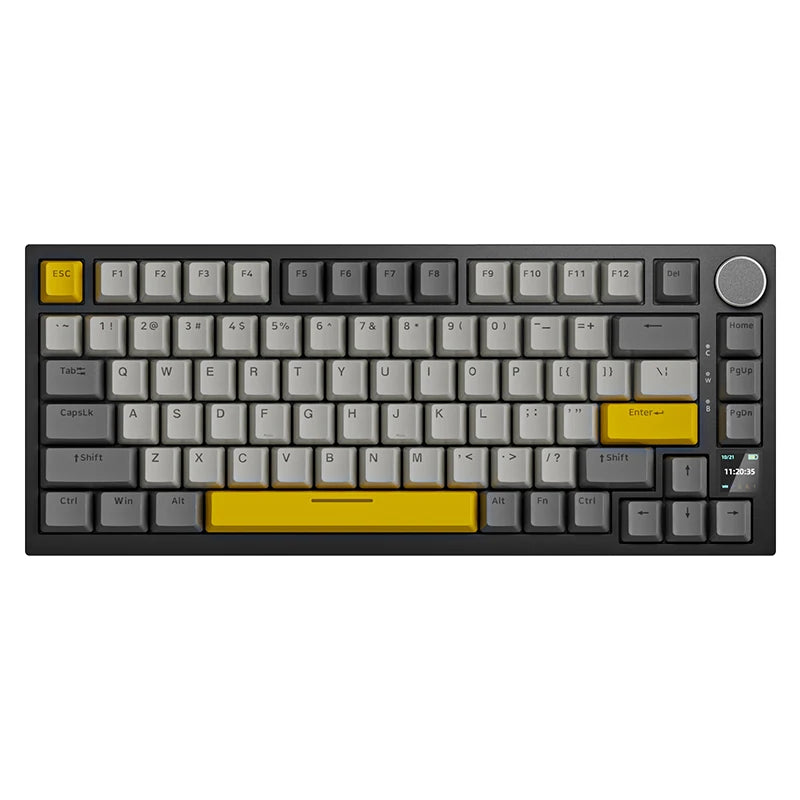 Ajazz AK820 Pro Gaming-Tastatur mit Magnetschalter, Dichtungsmontage, Bluetooth 5.1/2.4G Wireless/Typ-C, kabelgebunden, TFT-Bildschirm für Mac/Win