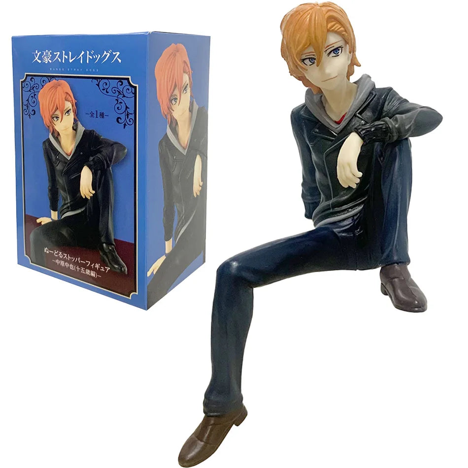 New Bungo Stray Dogs Dazai Osamu Figurine Nakahara Chuuya Action Figures PVC Model Collection Noodle Stopper Birthday Gifts Toys
