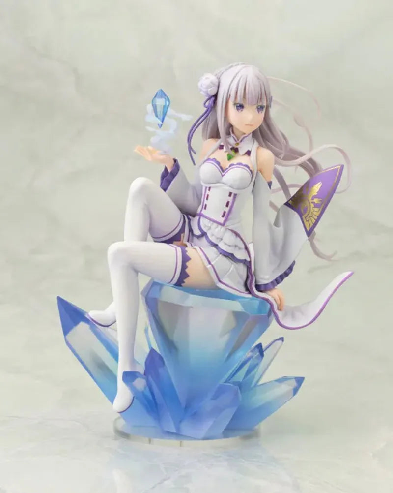KOTOBUKIYA Original:Re:Zero kara Emilia Crystal style 17cm PVC Action Figure Anime Figure Model Toys Figure Collection Doll Gift