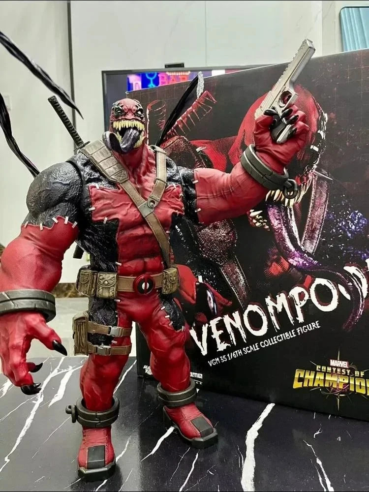 Spot SaleOriginal Marvel Venom Pool Action Figure Toy Movie Character Portrait Model 1:6 36.5cm Collectible Gift in Stockin Stoc