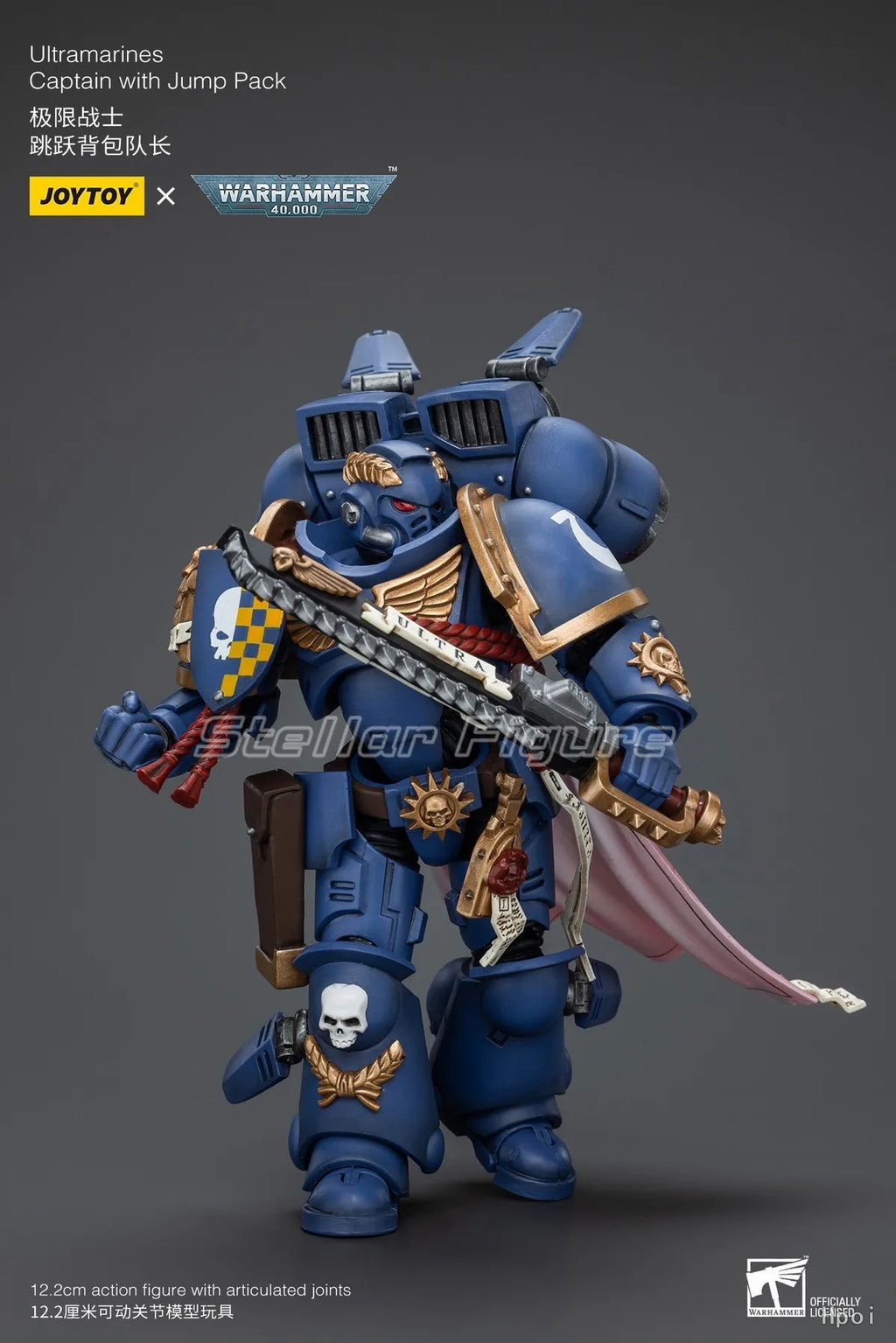 【SF】JOYTOY Warhammer 40K 1/18 Action Figure Ultramarines Captain with Jump Pack Model Gifts Collection Ornaments
