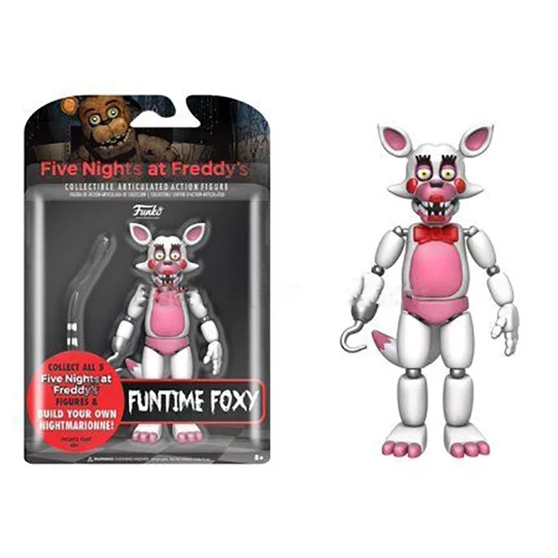 14cm FNAF Figures Nightmare Freddy Bonnie Foxy Chica Action Figure Movable Blacklight Freddy Frostbe Collection Toys