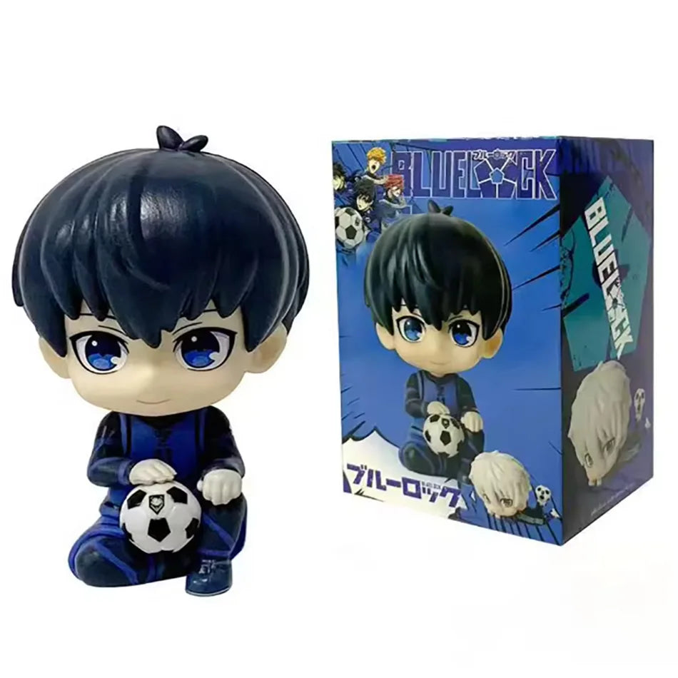 9CM Blue Lock Anime Figure Q Version Nagi Seishirou Action Figure Kawaii Isagi Yoichi Figurine PVC Collection Model Doll Toy