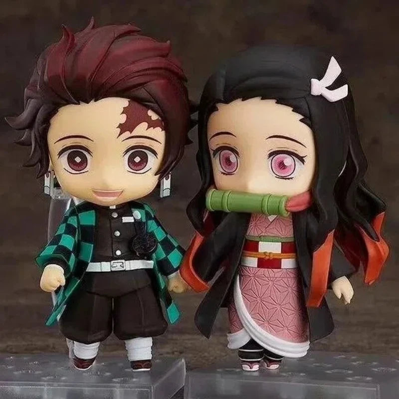 Demon Slayer Q Edition Collectible Figures - Kamado Nezuko Tanjiro Agatsuma Zenitsu Pig's Head Clay Movable Hand-Made Ornaments
