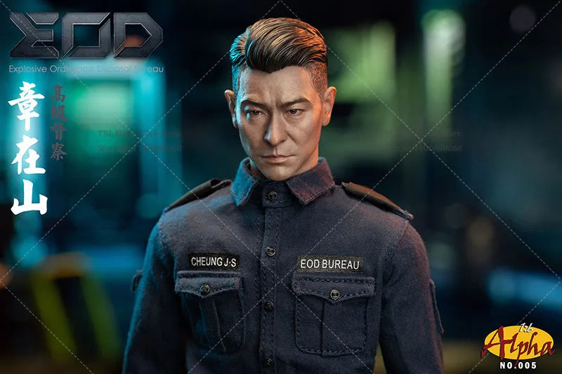Alpha005 1/6 Scale Collectible Classic Movie Hongkong Police Zhang Zaishan Full Set 12" Male Soldier Action Figure Model Doll