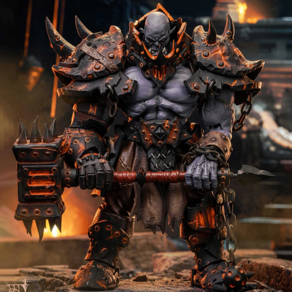 In stock Mithril Action Guardian of The Horde 05 Magma Forgemaster Blackhand 1/10 Action Figures Toy Gift Collection