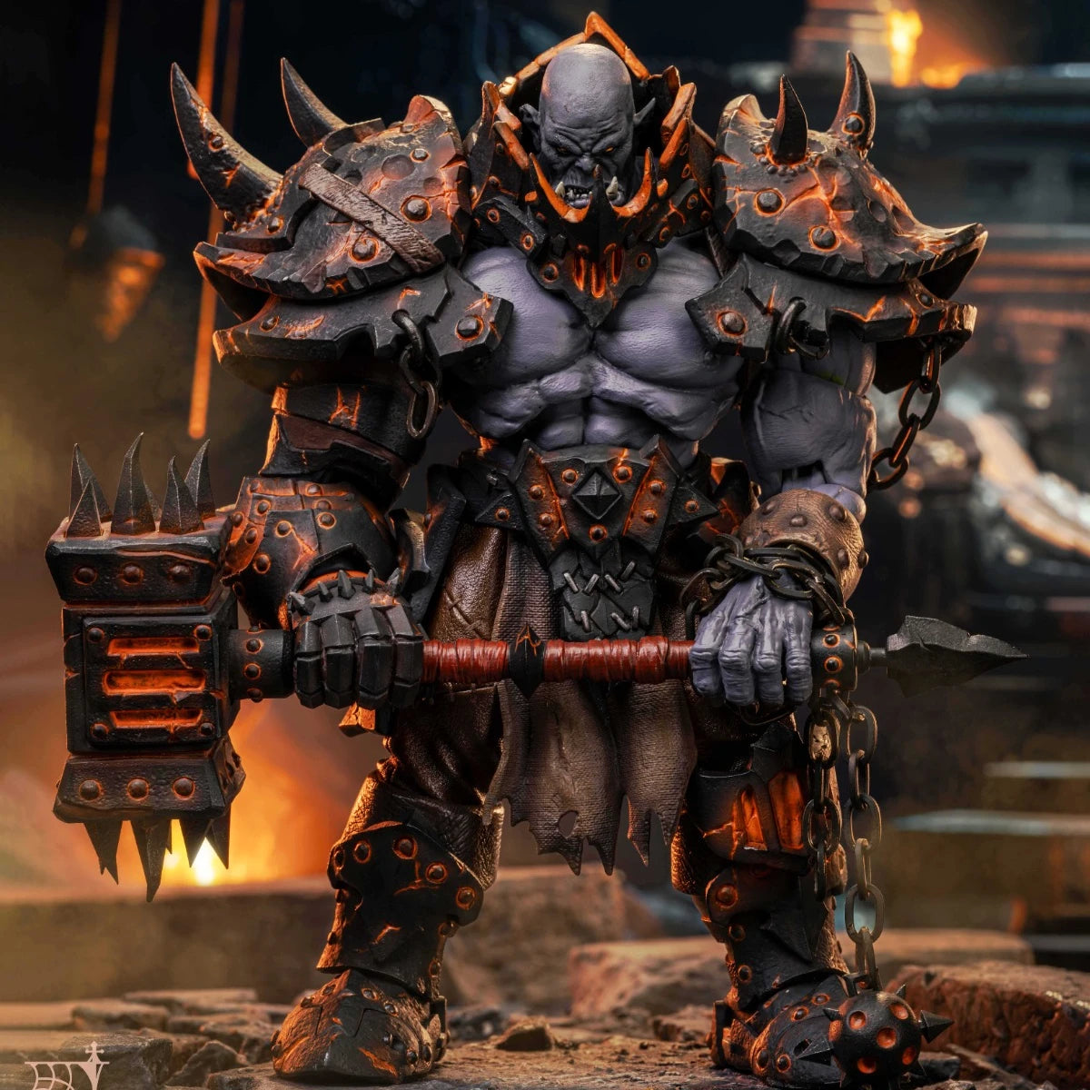 In stock Mithril Action Guardian of The Horde 05 Magma Forgemaster Blackhand 1/10 Action Figures Toy Gift Collection
