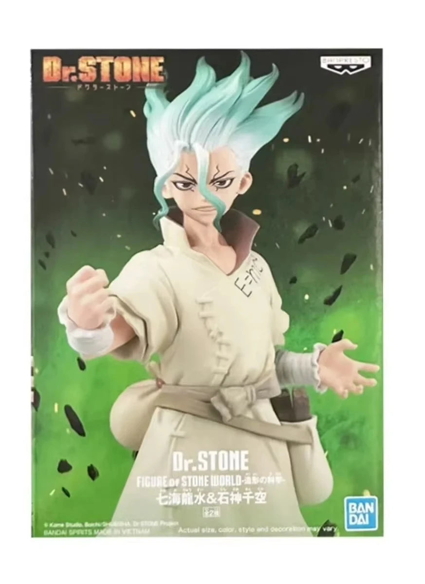 Special In Stock Original Bandai Banpresto Dr.stone Ishigami Senku Asagiri Gen Kohaku Figure Anime Genuine Boxed Model