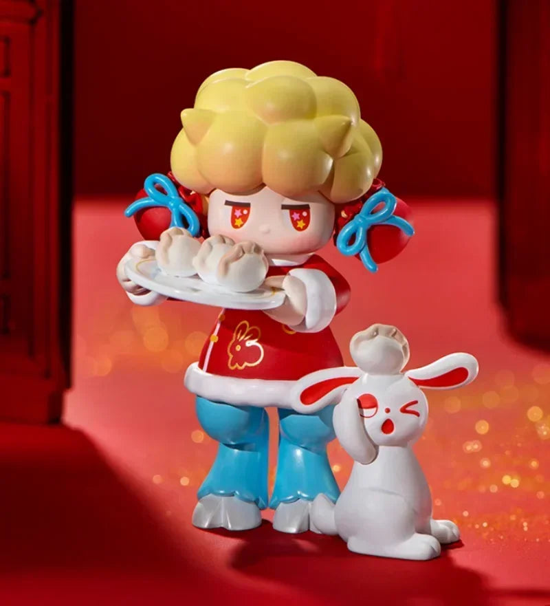 POP MART Drei, Zwei, Eins! Frohes chinesisches Neujahr Serie Blindbox Spielzeug Mode Anime Actionfigur Überraschung Mystery Box Puppen