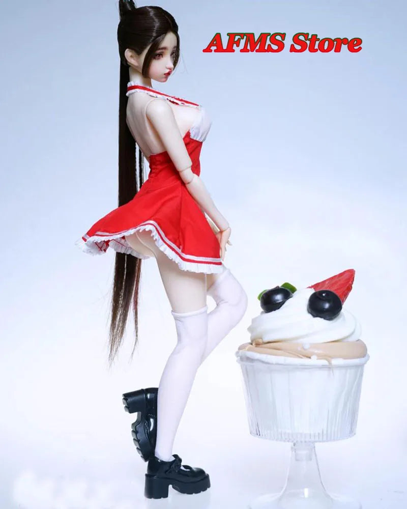 CCN6013 1/6 Women Soldier Sexy Gothic Maid Attire Cosplay Anime Sweet Lolita Servant Uniform Fit 12inch Action Figure Body