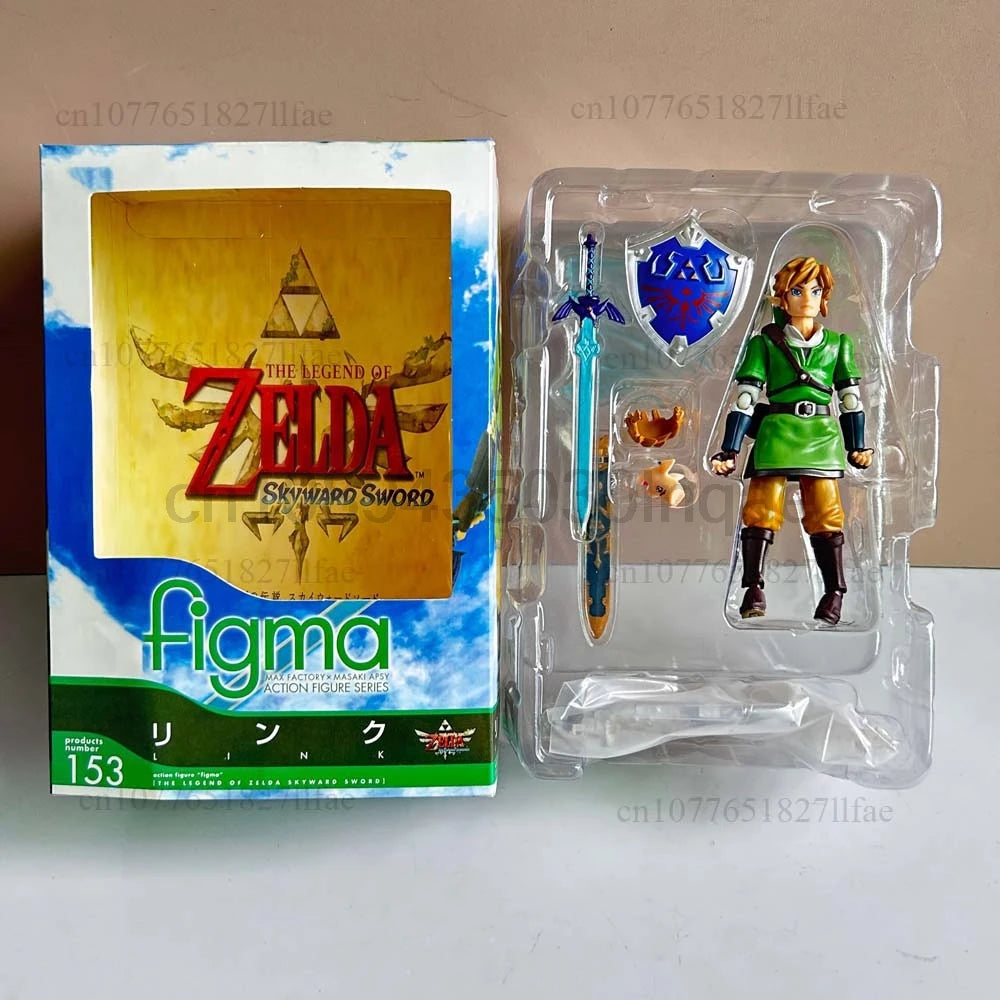 Figma 153 The Legend of Zelda 153 Skyward Sword 14cm Link Action Figure Model Toy Joint Movable Doll Room Ornament Gift For Kids