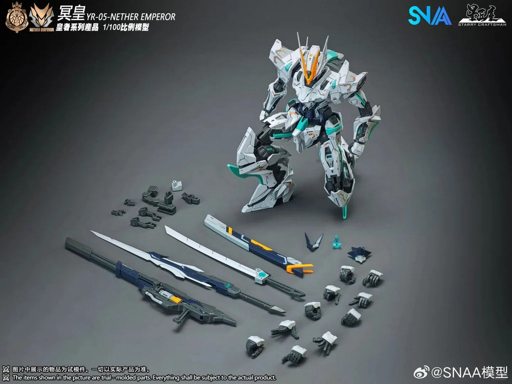 SNAA MG 1/100 YR-05 Nether Emperor Plastic Model Kit Assembly Mecha Toy Action Figure With Water Decals Anime Ornament Boy Gift
