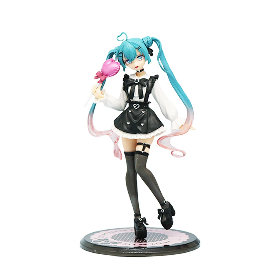 Anime Hatsune Miku Figure 12-22CM Virtual Singer Manga Statue Kawaii Model Toy for Computer Desk Cake Decoration Gift