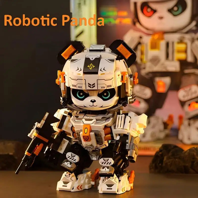 2025 New Model Mechanical Panda & Zodiac Building Blocks Gift Set - 12-in-1 Articulated Animal Toys for Birthday Christmas Gifts