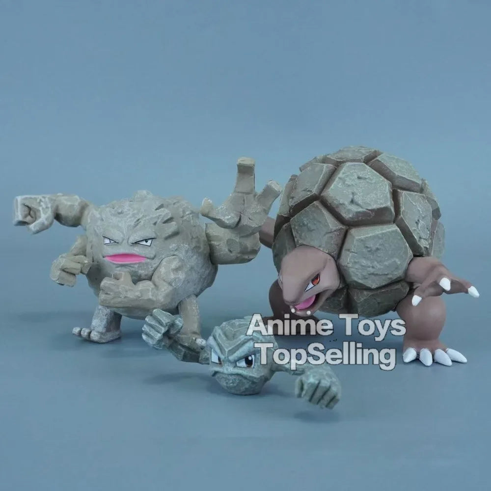 Anime Pokemon Figur Geodude Evolutionäre Kombination Actionfiguren PVC-Sammlung Modell Spielzeug für Kinder Geschenke 2-7cm