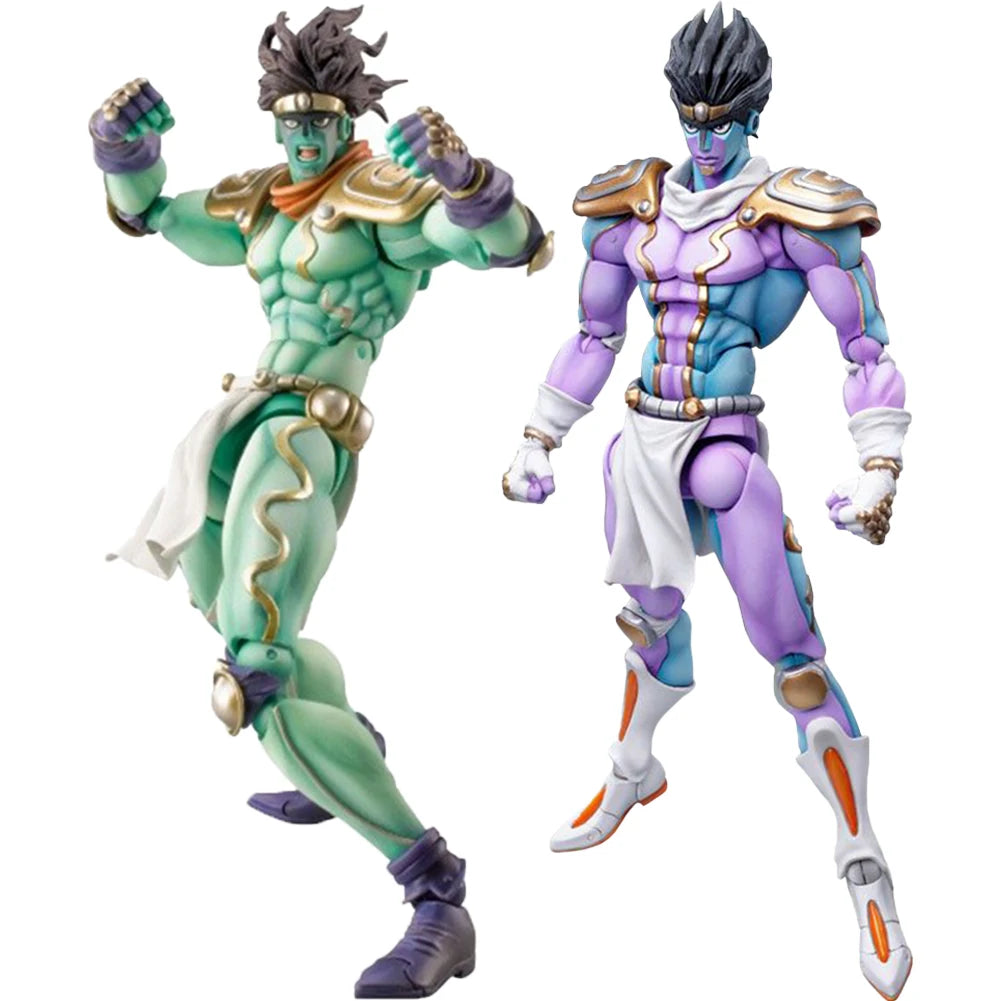 17cm Anime JoJo Figure Purple Star Platinum Action Figure star platinum figure Removable Statue Standing Model Ornament Toy Gift