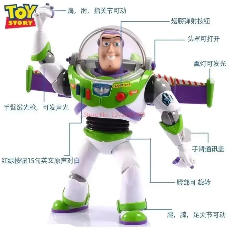 New Genuine 33cm Disney Toy Story Buzz Lightyear Spacecraft Sound Model Doll Desktop Collection Action Figure Model Toys