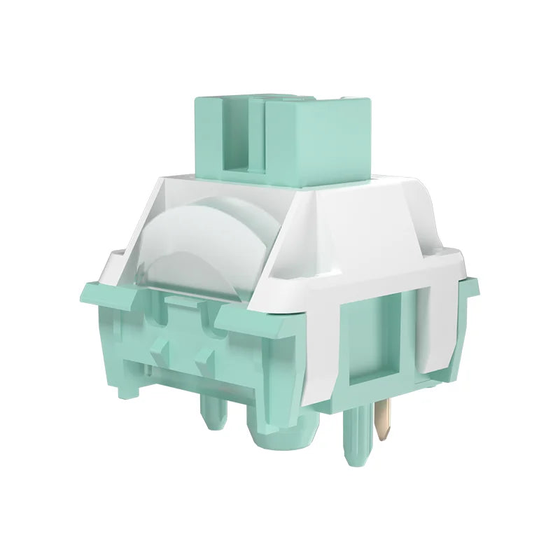 Kailh Light Pressure Linear Cool Mint V2 клавиатурен превключвател, бърза проводимост, ледено преден сребрист превключвател, персонализиран плавен превключвател за електронни спортове