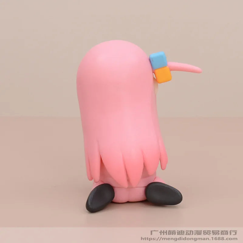 Anime BOCCHI THE ROCK! Gotoh Hitori q-version kawaii Sitting posture Action Figure PVC Model Toys Doll Desk Decor Gifts boxed