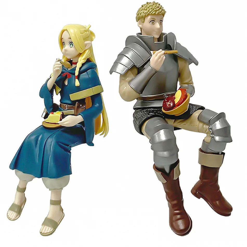 13-15CM Anime Dungeon Laios And Meshi Marcille Donato Figure sit Delicious in Dungeon PVC Model Toy Gift Action Figure Doll