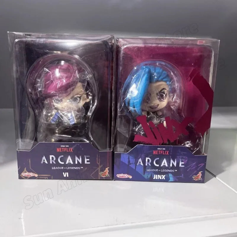In Stock Original League of Legends Jinx Vi Q Version Figure Anime Figure