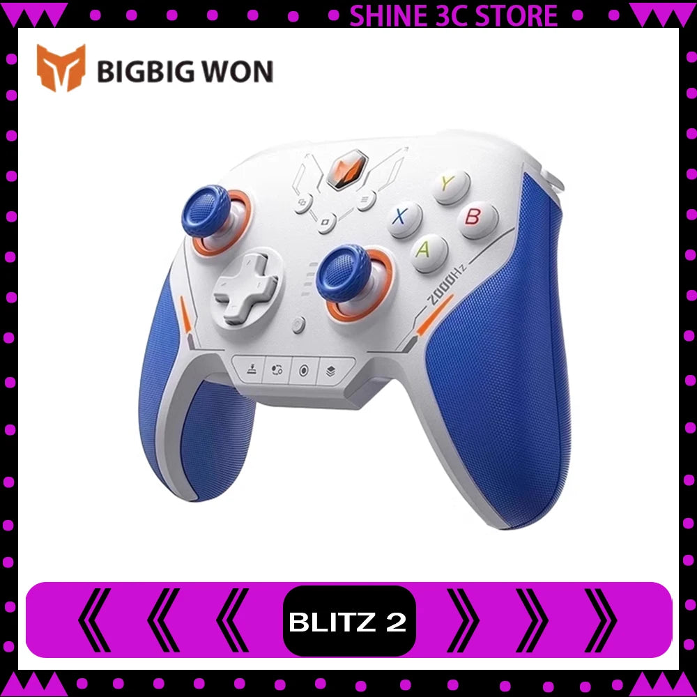 Bigbigwon Blitz 2 Tmr Star Flash Wireless Bluetooth Gamepads Somatosensory Controllers Customized 2000hz For Ns Pc Steam Game