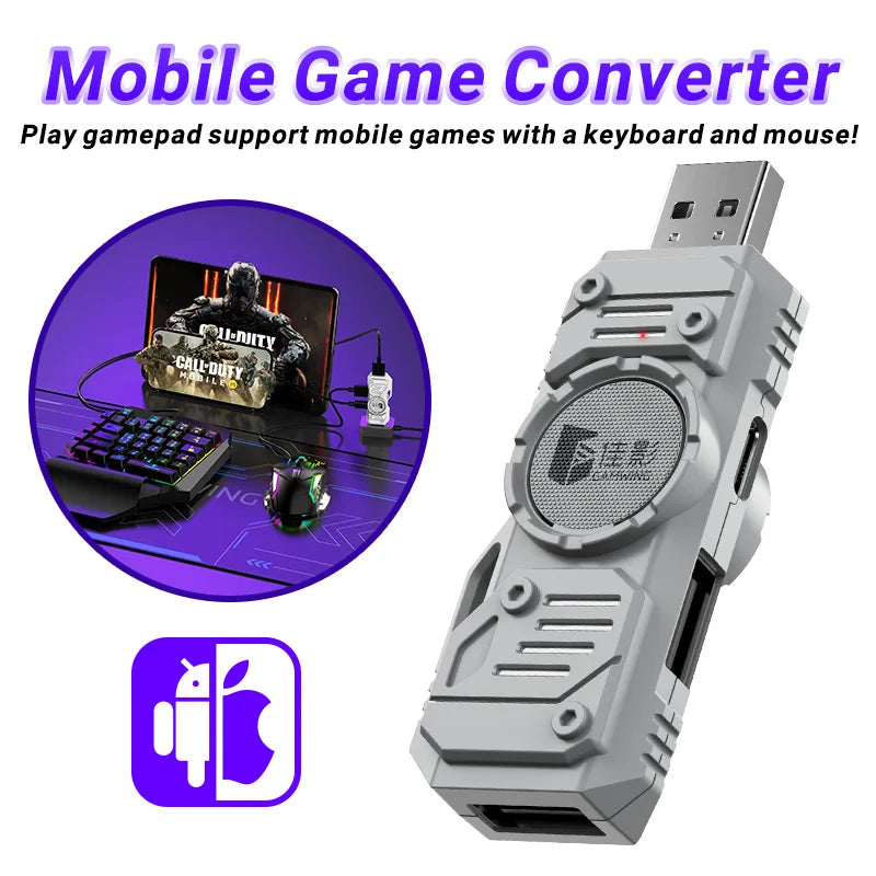 GAMWING M9 5-in-1 Keyboard And Mouse Converter Plug And Play For IOS/Android/Harmony