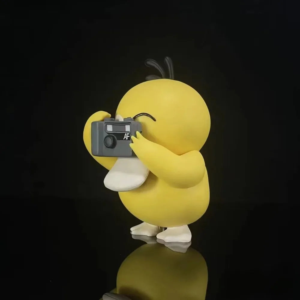 10cm/3.93in Anime Pokemon Figure Take Pictures Psyduck Action Figures Pvc Collection Model Toys for Childre Gifts
