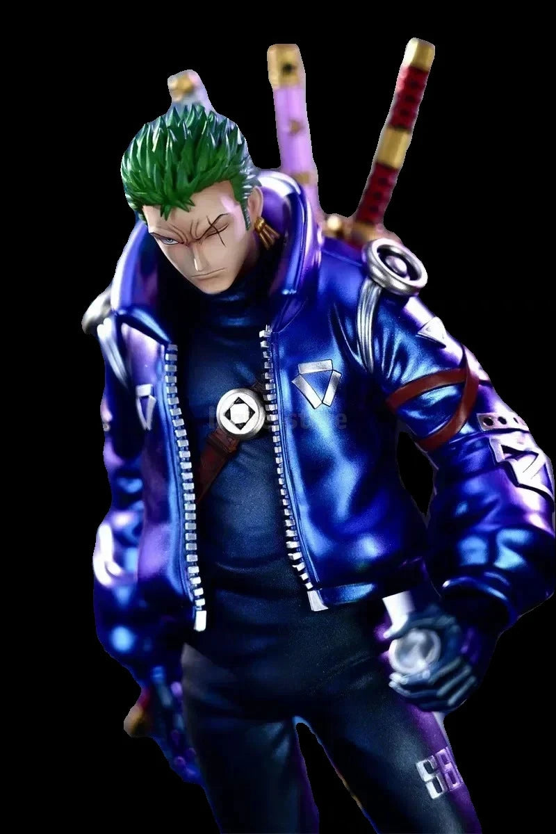 Anime One Piece Figures Roronoa Zoro Action Figurine Cyberpunk Zoro Figure Pvc Model Doll Collectible Decoration Toys Gifts