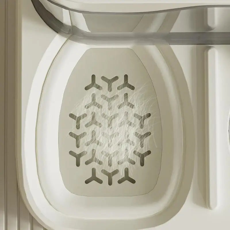 Automatischer Futter- und Wasserspender für Fische, spritzwassergeschützt, 2-in-1-Futterspender für unterwegs, Haushalte mit mehreren Haustieren