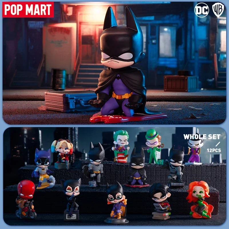 POP MART DC Gotham City Serie Mystery Box 1PC/12PCS Blind Box POPMART Action Figur BATMAN HARLY QUINN JOKER JUSTICE LEAGUE