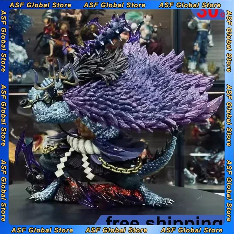 29 см ONE PIECE Аниме Фигурки Kaidou Екшън Фигурка Герои Колекция Satute Детски Настолен Дисплей PVC Модел Кукла Подаръчни Играчки