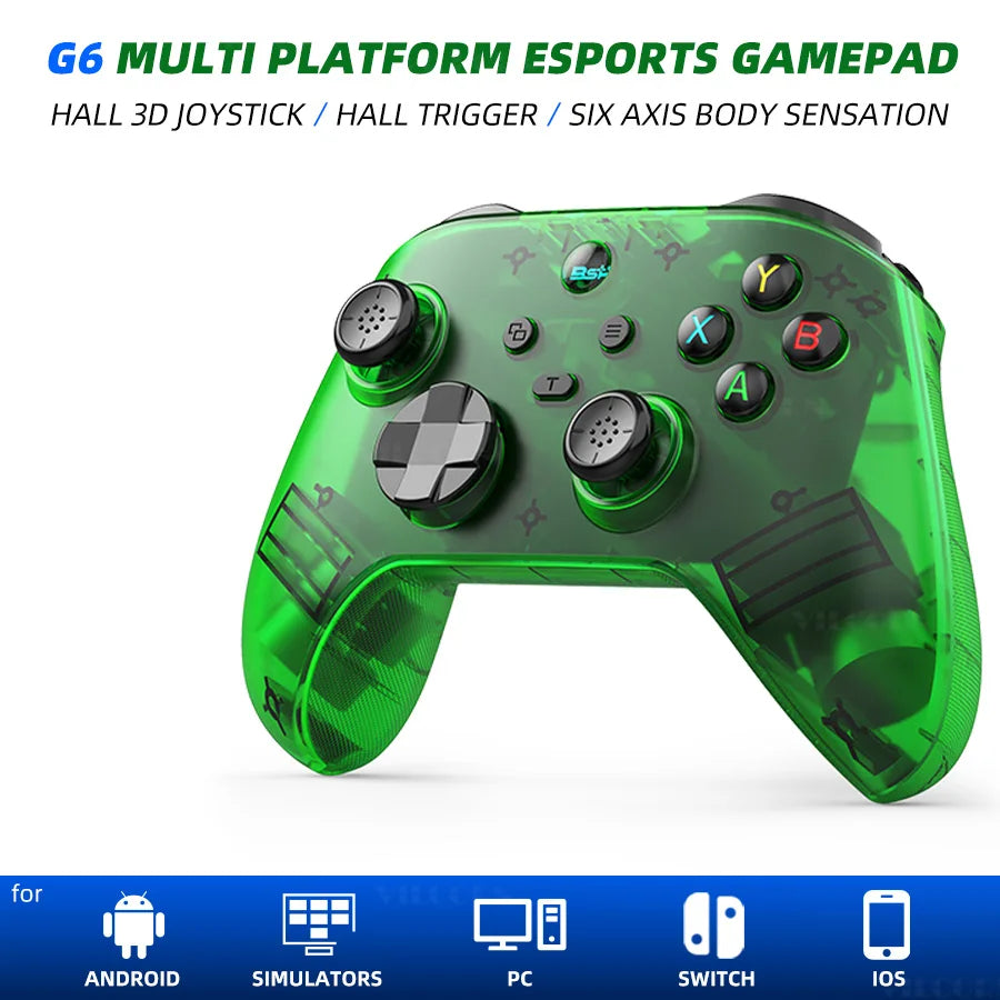 VILCORN G6 Wireless Game Controller für iOS/Android Smartphones Bluetooth-Kompatibel Gamepads für PC/SCHALTER Halle Rocker Joystick