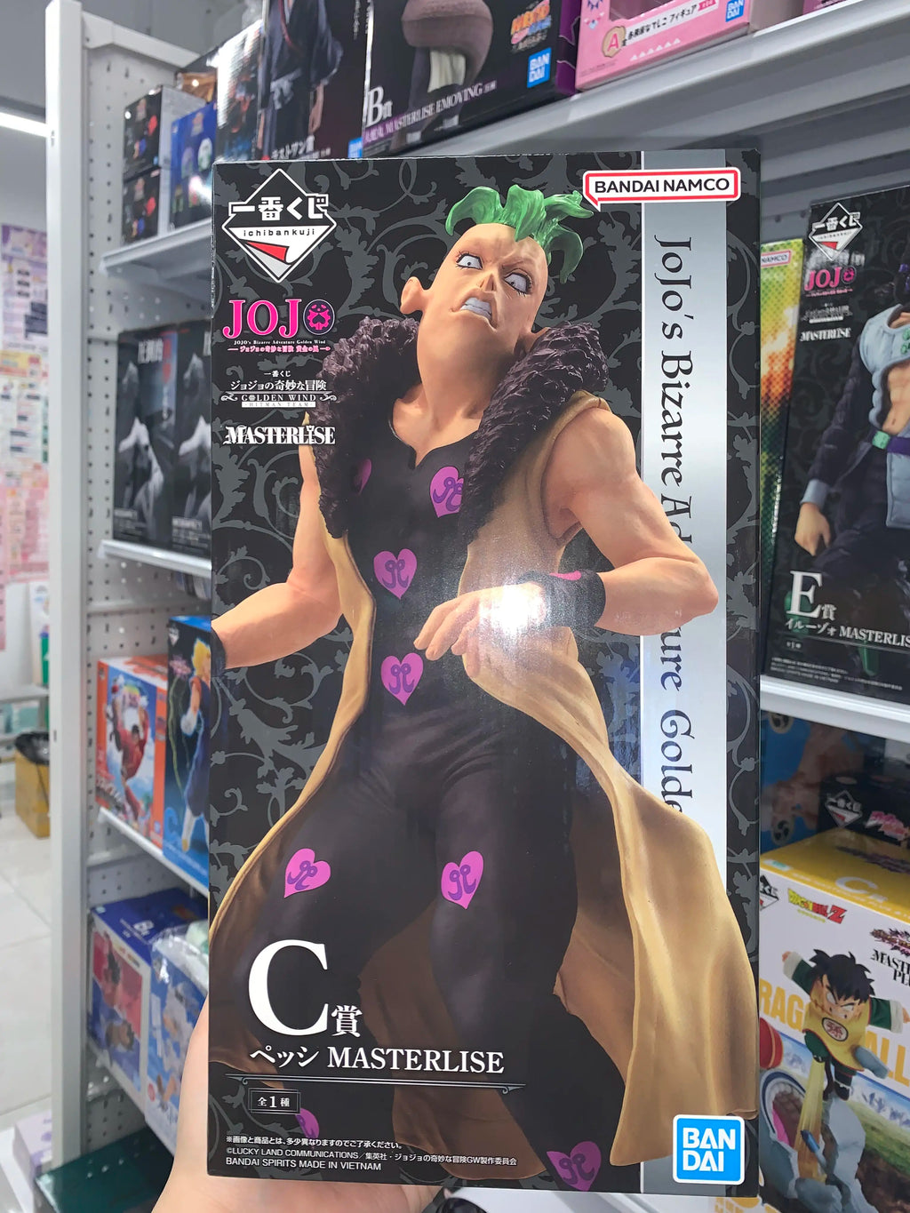 Bandai Ichiban JoJo's Bizarre Adventure Figure GOLDEN WIND Risotto Nero Doppio Illuso Melone Anime Action Figure Model Toys Gift