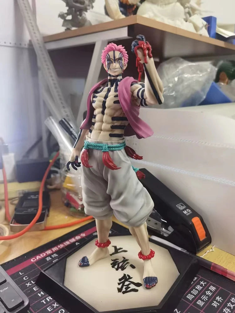 28cm Demon Slayer Akaza Hakuji Figure Cheng Action Figurine Anime Kimetsu No Yaiba Model Pvc Statue Doll Collectible Model Toys