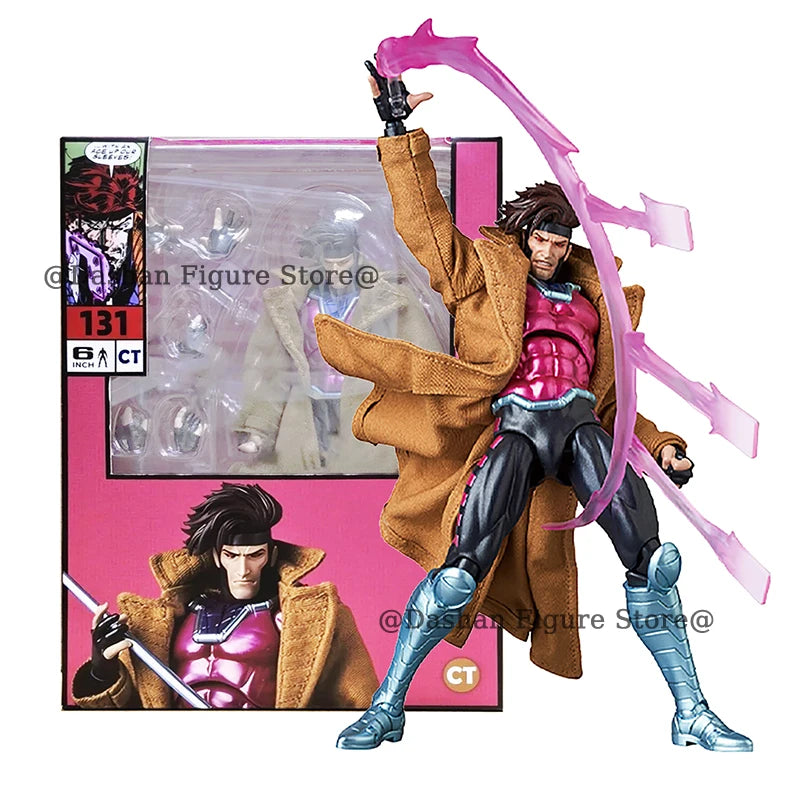 CT Toys X-Men Gambit Action Figure 17cm Movable PVC Collection COMIC Ver. Mafex 131 X Men Remy Etienne LeBeau Figurine Model Toy