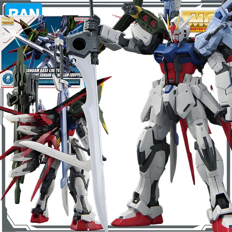 Bandai Original MODEL KIT GUNDAM MG THE GUNDAM BASE LIMITED PERFECT STRIKE GUNDAM GRAND SLAM EQUIPPED TYPE 1/100 Assembly Toys