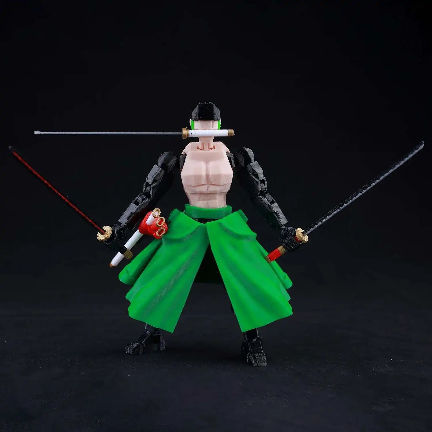 9L 3D-gedruckte One Piece Roronoa Zoro Lucky Dummy, 13 bewegliche Shapeshift-Actionfiguren, Schaufensterpuppen-Spielzeug für Anime-Liebhaber