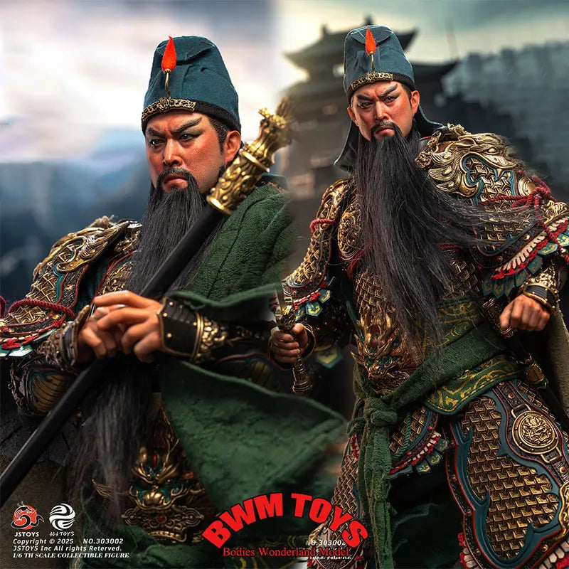 In Stock 303TOYS x JSTOYS NO.303002 1/6 Male Soldier War God Guan Yu Three Kingdoms Series 12Inch Action Figure Doll Collection