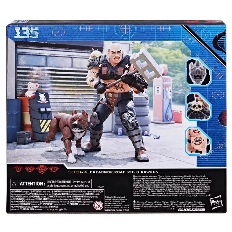 Hasbro G.I. Joe Classified Series #135 Dreadnok Road Pig & Rawkus Collectible 6 Inch Action Figure Toy with Accessories Gift