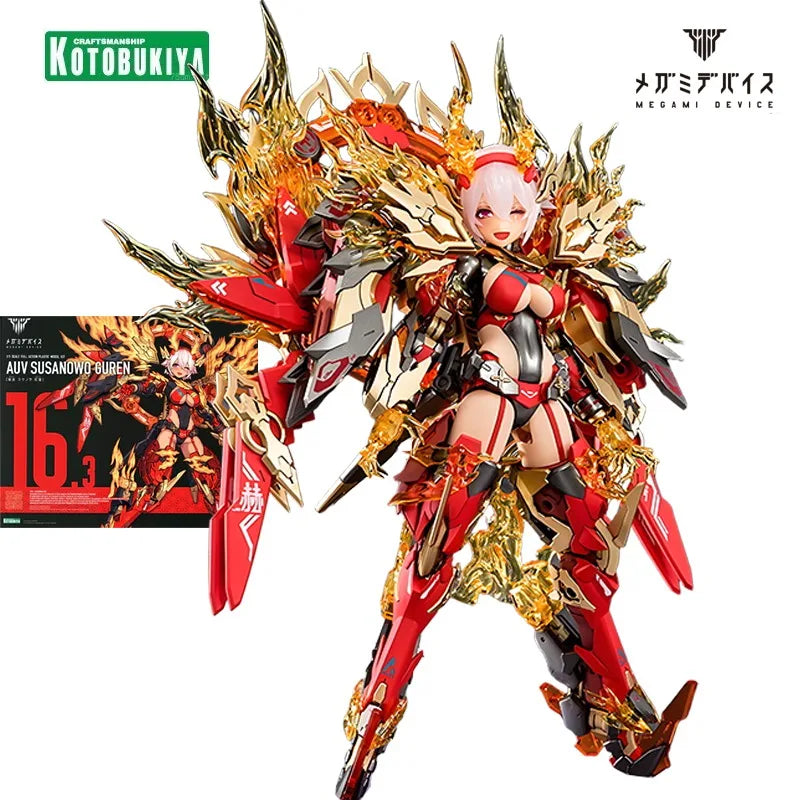 Kotobukiya MEGAMI DEVICE Model Kit - AUV SUSANOWO GUREN (Red Mech Girl) 1:1 Scale Assembly Figure | Customizable Collectible