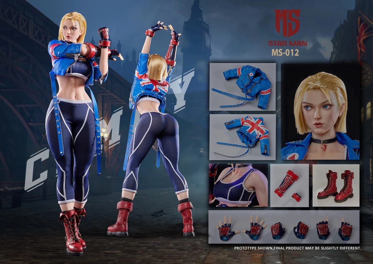 Genuine Star Man Ms-012 Action Figure 1/6 Scale Female Soldier Agent Cammy Game Series Fighting Master Model Toy ﻿In Stock Doll