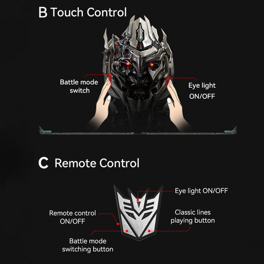 HiPlay Killerbody Transformers Megatron Wearable Helmet with Speaker Base Collectible Voice Changer