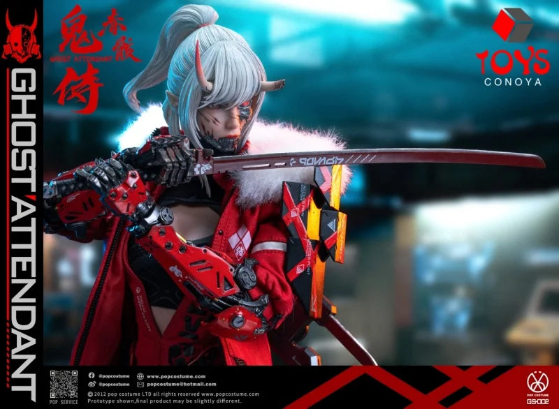 【2026 Q3】POP COSTUME GS-002 1/6 Ghost Attendant Red Remains Full Set Model 12'' Female Soldier Action Figure Toy Collectible