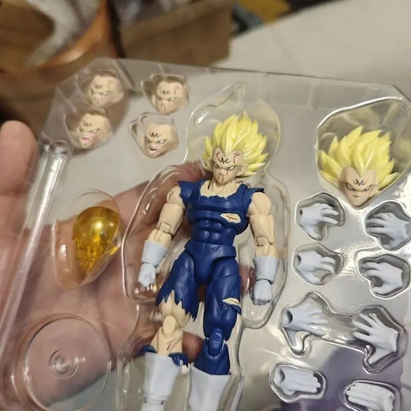 Hot Black Hole & Tk Dragon Ball Z Shf Super Saiyan Ssj Majin Vegeta Battle Damage Anime Action Figures Model Toys Collector